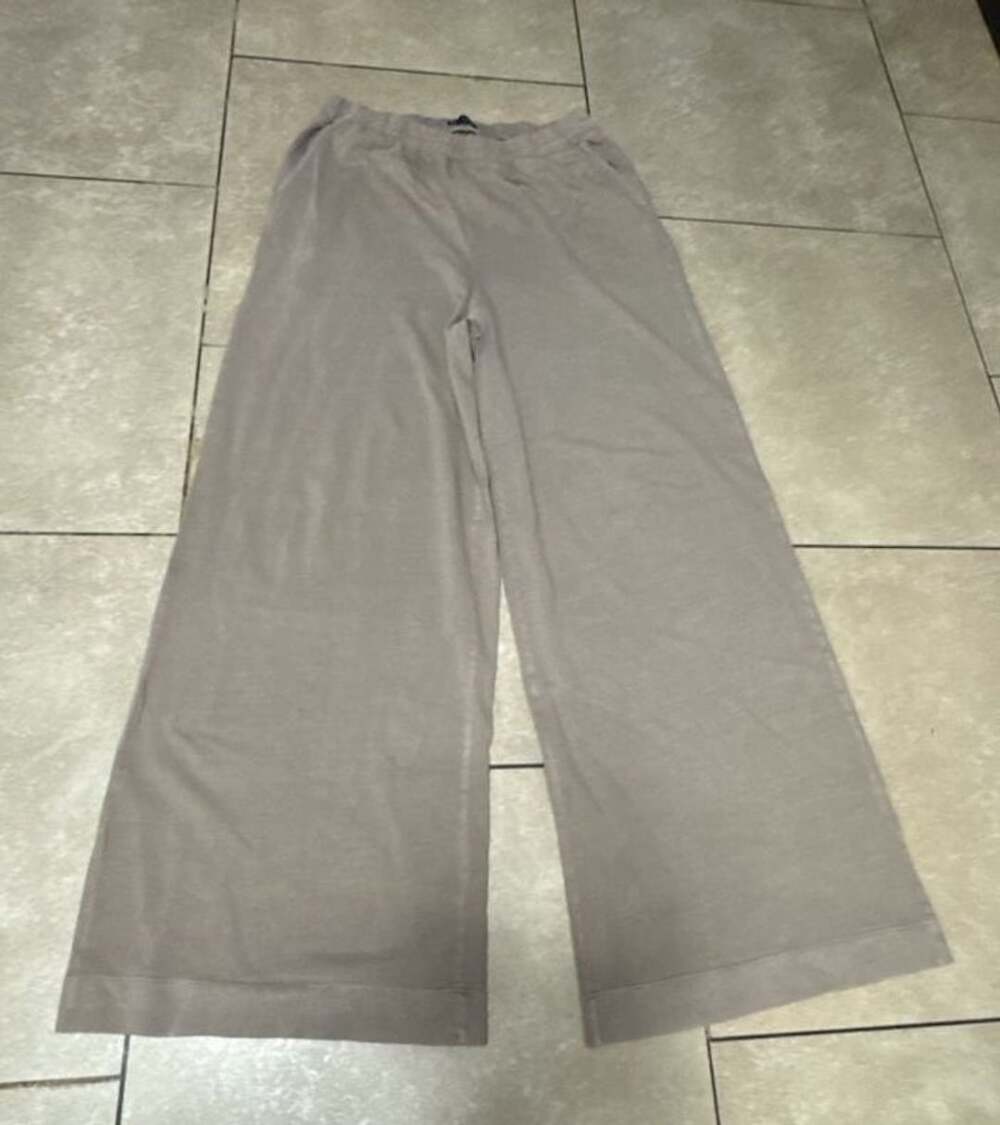 Gap Women's Wide-Leg Elastic Waist Lounge Pants in Taupe